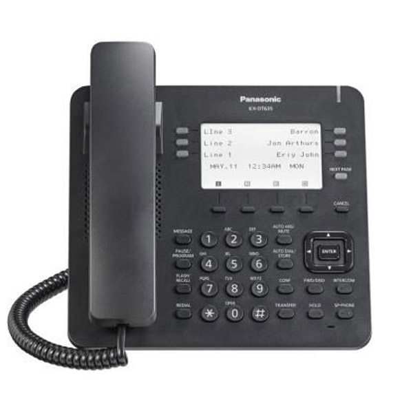 WHITE PANASONIC KX-T7667 NETWORKS TELEPHONE OFFICE BUSINESS DESK PHONE HANDSET 