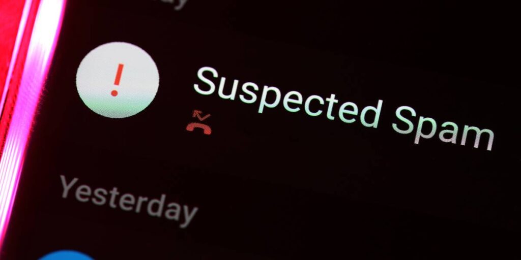 Suspected spam caller on caller ID